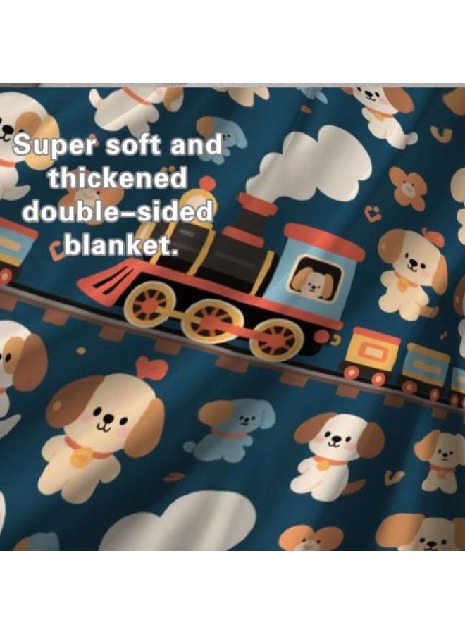 عام بطانية رقيقة من الفانيلا الكرتونية للأطفال والرضع (دافئة ومريحة، ومناسبة للنوم والألعاب) 70 سم * 100 سم - Image 5