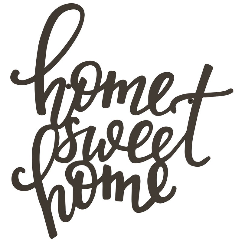 Lavish Home Lavish Home Home Decor Wall Sign  Home Sweet Home Decorative 3D Word Art Wall Decor  Modern Rustic or Vintage Farmhouse Style Dark Brown 