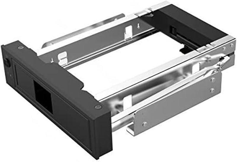 1106SS Trayless Hot Swap Mobile Rack for 5.25 Bay SATA HDD SSD Adapter Black - Image 1