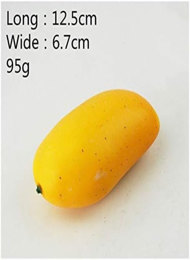 AKDC Dmfes Artificial Fake Fruit Home Decoration Simulation Ornament Craft Food Photography Props Home Decor Apple Pear Mango Banana Lemon (Color : Yellow Mango) - Image 3