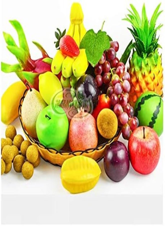 AKDC Dmfes Artificial Fake Fruit Home Decoration Simulation Ornament Craft Food Photography Props Home Decor Apple Pear Mango Banana Lemon (Color : Yellow Mango) - Image 2
