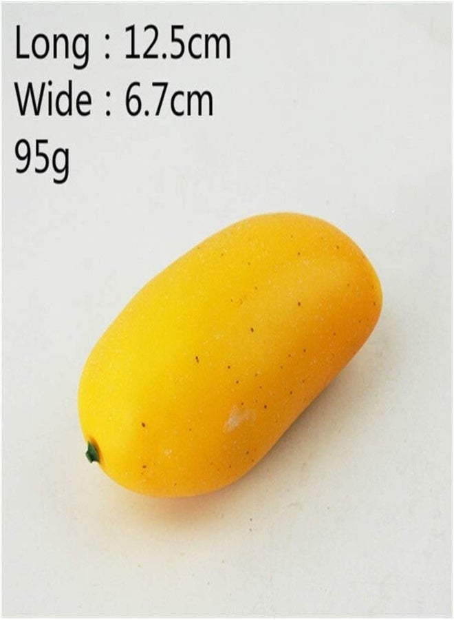AKDC Dmfes Artificial Fake Fruit Home Decoration Simulation Ornament Craft Food Photography Props Home Decor Apple Pear Mango Banana Lemon (Color : Yellow Mango) - Image 1