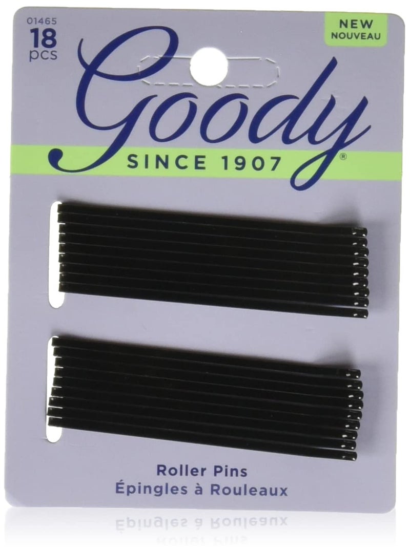 Goody Black Roller Pins, 3 inches 18 ea (Pack of 6) - Image 1