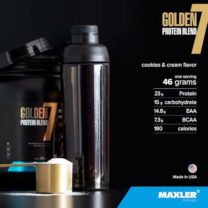 Maxler Golden 7 Protein Blend - Protein Powder for Muscle Gain & Recovery - Cookies and Cream Protein Powder 2 lb - Image 3