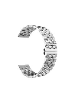For Meidu Five Beads Stainless Steel Strap Solid Universal Smart Watch Chain For HuaweiFor SamsungFor AppleAmazon-Color:MD-Silver-intelligent Five Beads-Specifications:Universal Flat Head Size 18mm [no Curved Mouth]