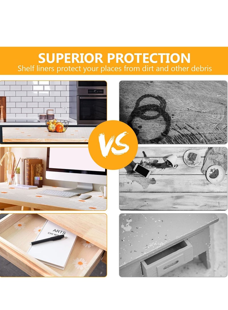 NIBEMINENT Shelf Liner Drawer for Kitchen, Non-Adhesive Waterproof Transparent EVA Refrigerator Cabinet Pantry Shelves Liner, Non-Slip Can be Cut Placemats ( 17.7" x 196.8" ) - Image 4