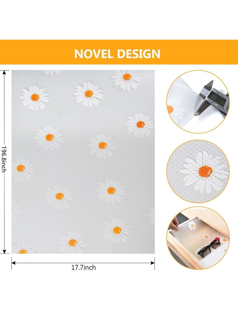 NIBEMINENT Shelf Liner Drawer for Kitchen, Non-Adhesive Waterproof Transparent EVA Refrigerator Cabinet Pantry Shelves Liner, Non-Slip Can be Cut Placemats ( 17.7" x 196.8" ) - Image 2