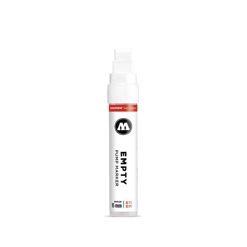 MOLOTOW ONE4ALL Empty Marker, 15mm, Compatible with Most Paints and Inks (611.000) White - Image 4