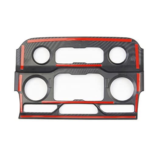 Fewshaw Carbon Fiber Center Console Air Conditioner Panel AC Cover Trim for 2021-2024 Chevy Tahoe Suburban for 2021-2024 GMC Yukon - Image 5