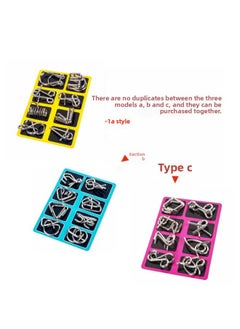 Nine Series Children's Educational Toys Primary School Students Unlink Lock Release Children's Space Hands-on Educational Toys-Color:Unbutton Type A + Type B + Type C (24 Pieces)