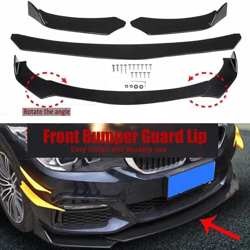 AUTO MT 3 قطع - سبويلر شفة المصد الأمامي للسيارة قابل للتعديل عالميًا - Image 4