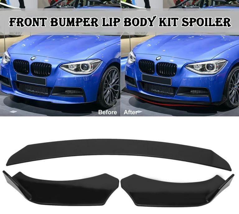 AUTO MT 3 قطع - سبويلر شفة المصد الأمامي للسيارة قابل للتعديل عالميًا - Image 2