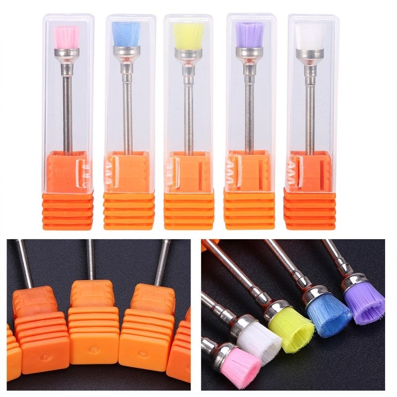 Nail Polish Drill Brush: Mini Size Portable High-density Shed-free Durable Brush - Transparent Box Nail Dust Remover Brush for Manicure Process And Nail Drill Head Cleaning - Image 3