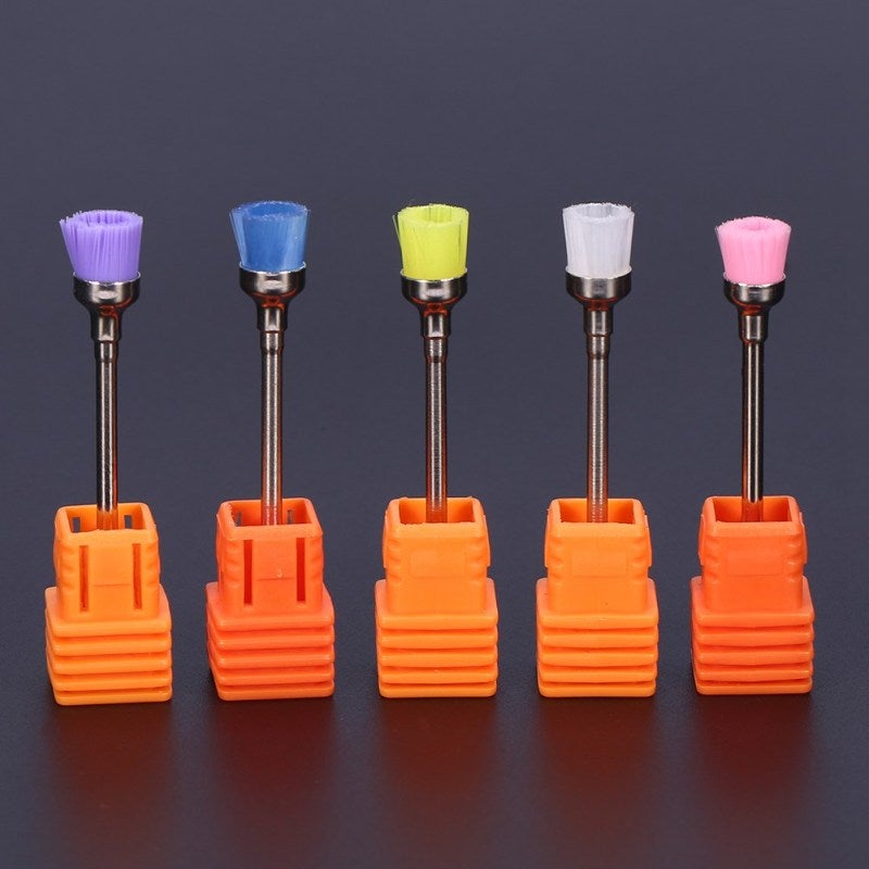 Nail Polish Drill Brush: Mini Size Portable High-density Shed-free Durable Brush - Transparent Box Nail Dust Remover Brush for Manicure Process And Nail Drill Head Cleaning - Image 4