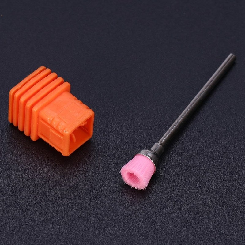 Nail Polish Drill Brush: Mini Size Portable High-density Shed-free Durable Brush - Transparent Box Nail Dust Remover Brush for Manicure Process And Nail Drill Head Cleaning - Image 2