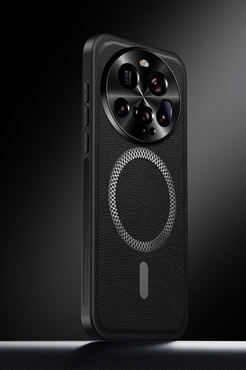 عام غطاء هاتف متوافق مع شاومي 15 الترا 5G، تصميم مغناطيسي رفيع مع حماية متقدمة ضد السقوط والصدمات، وغطاء خلفي من الجلد يحمي عدسة الكاميرا. - Image 2