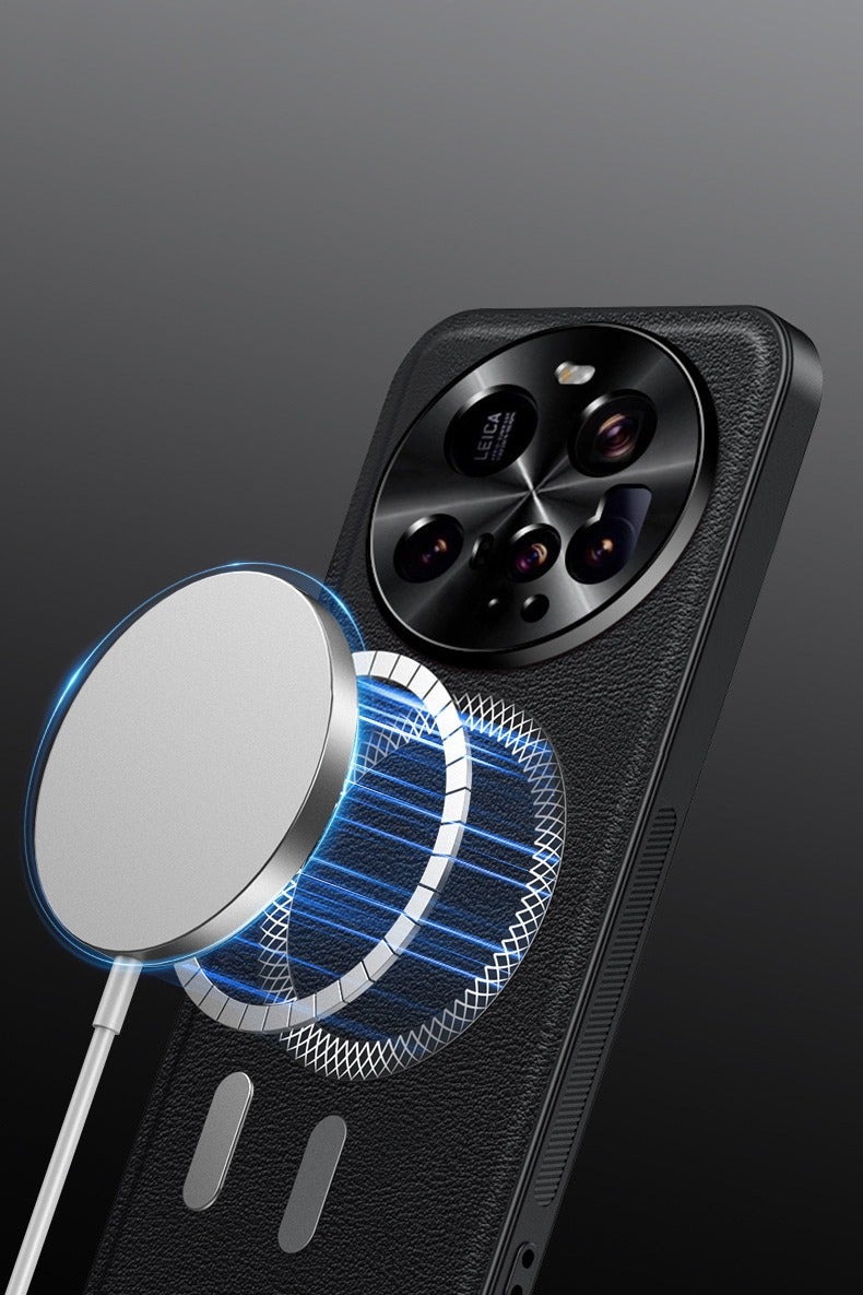 عام غطاء هاتف متوافق مع شاومي 15 الترا 5G، تصميم مغناطيسي رفيع مع حماية متقدمة ضد السقوط والصدمات، وغطاء خلفي من الجلد يحمي عدسة الكاميرا. - Image 3