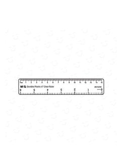 M&G M&G Chenguang Durable Plastic Clear Ruler -15cm - 6 Inch - No:ARL960H8  - Image 1