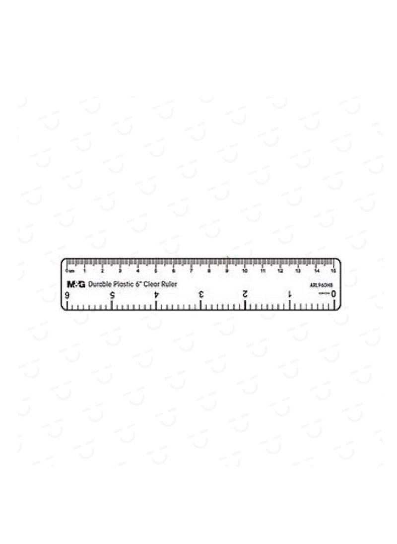 M&G M&G Chenguang Durable Plastic Clear Ruler -15cm - 6 Inch - No:ARL960H8  - Image 1
