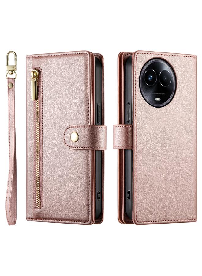 اس-توب جراب لهاتف Realme 11 5G / 11x، جراب محفظة جلدي مزود بسحّاب وفتحات للبطاقات - Image 2