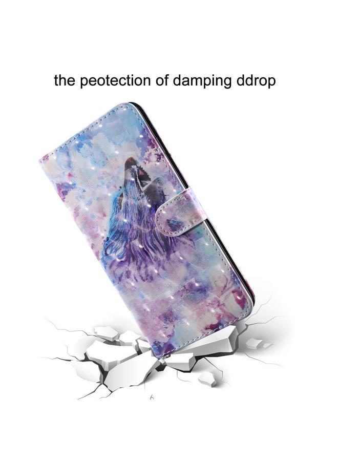 اس-توب جراب لهاتف iPhone 14 Pro Max بنمط رسم ثلاثي الأبعاد ورسومات ملونة من الجلد - Image 5