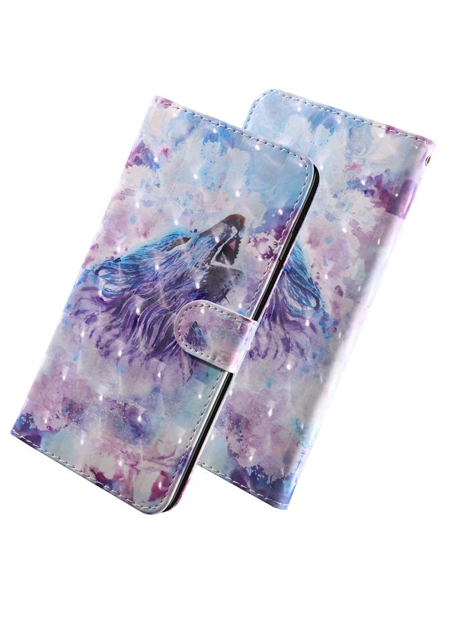 اس-توب جراب لهاتف iPhone 14 Pro Max بنمط رسم ثلاثي الأبعاد ورسومات ملونة من الجلد - Image 4