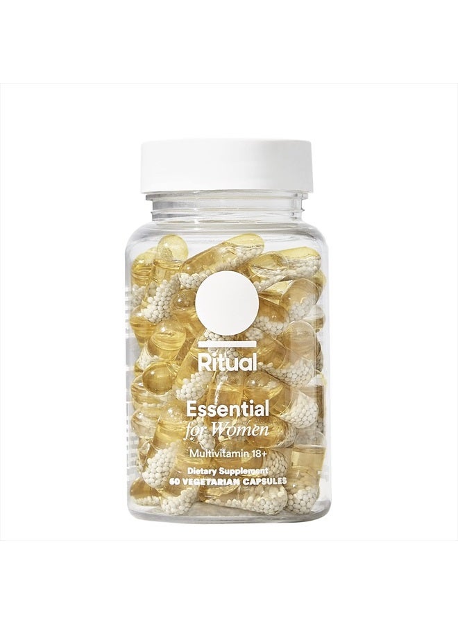 Ritual Multivitamin for Women 18+ with Vitamin D3 for Immune Support*, Vegan Omega 3 DHA, B12, Iron, Gluten Free, Non GMO, USP Verified, 30 Day Supply, 60 Capsules - Image 1