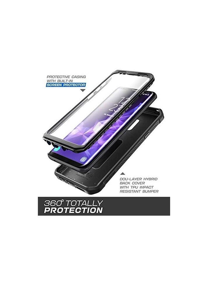SUPCASE Unicorn Beetle Pro Series Case Designed For Galaxy S9 (2018 Release), Full Body Rugged Holster Case with Built-in Screen Protector - Black - Image 2