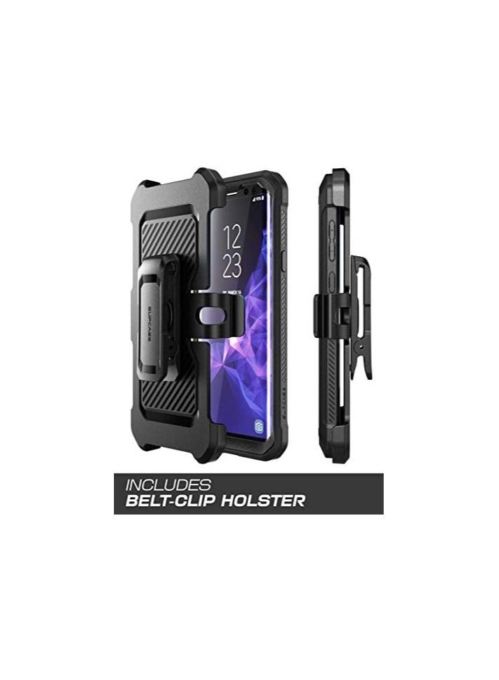 SUPCASE Unicorn Beetle Pro Series Case Designed For Galaxy S9 (2018 Release), Full Body Rugged Holster Case with Built-in Screen Protector - Black - Image 4