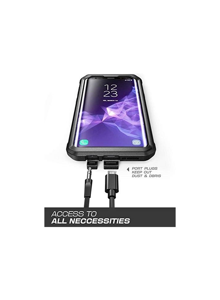 SUPCASE Unicorn Beetle Pro Series Case Designed For Galaxy S9 (2018 Release), Full Body Rugged Holster Case with Built-in Screen Protector - Black - Image 5