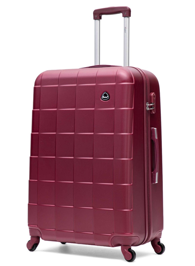 SENATOR Hard Case Travel Bag Trolley Luggage Set of 3 ABS Lightweight Suitcase with 4 Spinner Wheels, A207, Burgundy - Image 3
