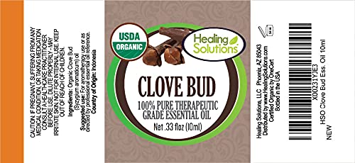 Healing Solutions Organic Clove Bud Oil - Pure & Undiluted Cove Bud Oil - Therapeutic Grade Organic Clove Oil for Teeth, Gums, Tooth & Toothache (0.33 oz / 10ml) - Image 2