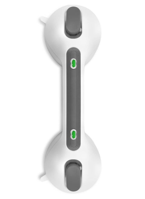 Suction Shower Handles for Elderly, Safety Grab Bars with Indicator, Heavy Duty Suction Grips for Bathroom, Showers and Bathtubs, Grey