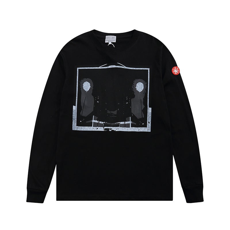 Japanese Street Tide Harajuku Style C.E Magic Abstract Night Scene Printed CAVEMPT Base Shirt Crew Neck Long Sleeve T-shirt Autumn Black