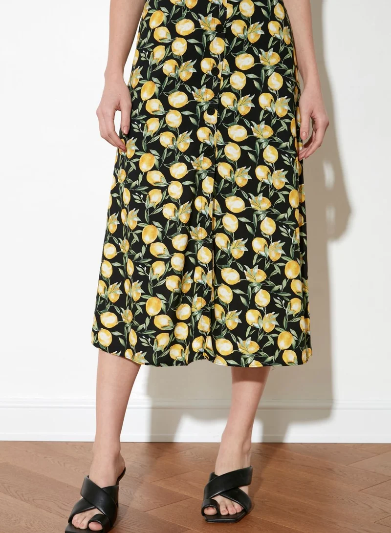 trendyol Front Split Midi Skirt