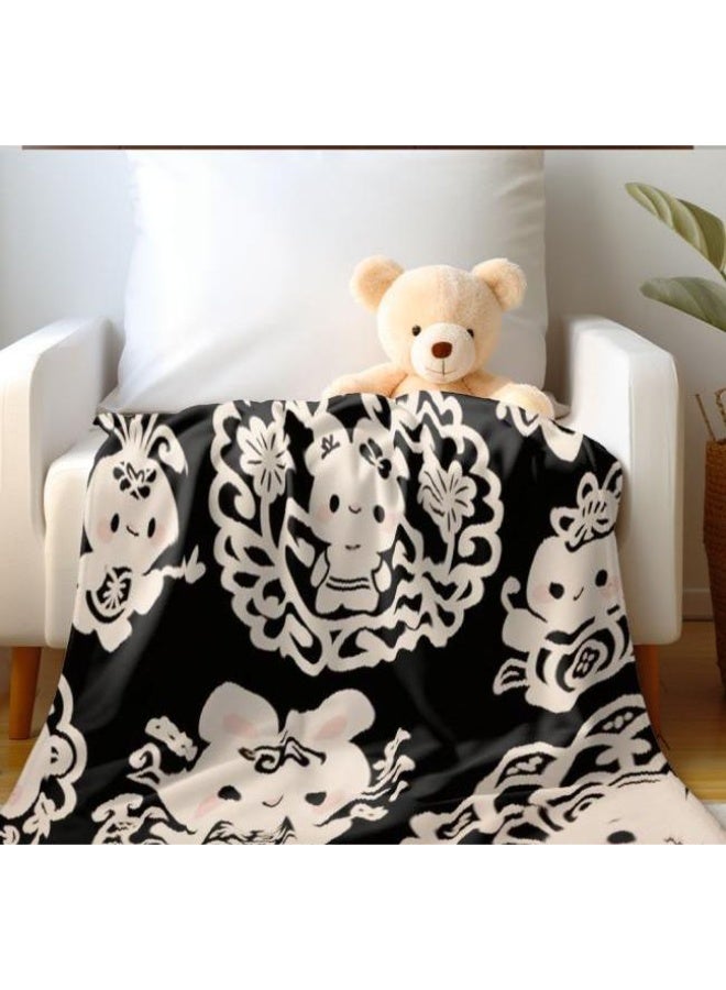 general Baby and children's cartoon flannel thin blanket (warm and comfortable, suitable for sleep, game use) 70cm*100cm - Image 2