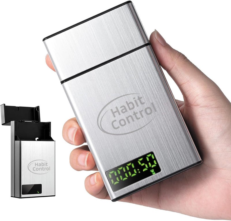 Timed Lock Box for Medication Storage - Silver