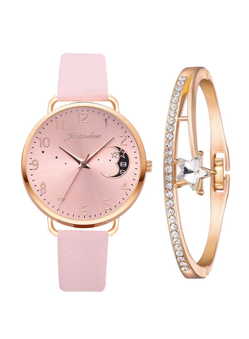 Geneva Womens Watch Gifts Set with Bracelet White for Lady Female Girls Minimalist Slim Thin Casual Dress Analog Quartz Wrist Watches - Image 1