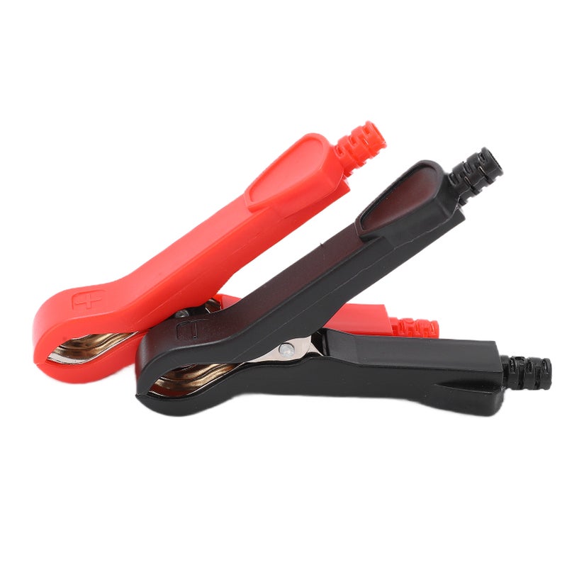 2Pcs U58 30A Test Clip Nickel Plated Brass Test Terminal Clamp with ABS Protective Cover Red Black - Image 2