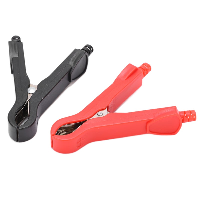 2Pcs U58 30A Test Clip Nickel Plated Brass Test Terminal Clamp with ABS Protective Cover Red Black - Image 5