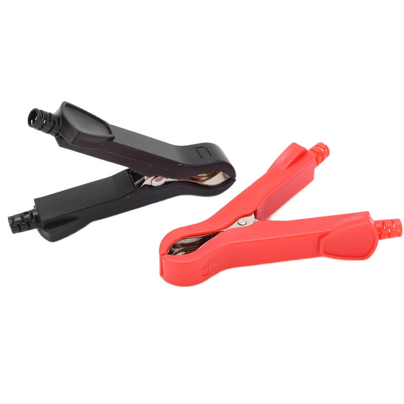 2Pcs U58 30A Test Clip Nickel Plated Brass Test Terminal Clamp with ABS Protective Cover Red Black - Image 1