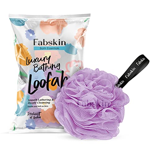 FABSKIN Loofah for Bathing | Bath Shower Sponge Scrubber Exfoliator for Women and Men | Body Wash Scrub | Bath Scrubber for Body (PURPLE) - Image 1