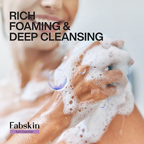 FABSKIN Loofah for Bathing | Bath Shower Sponge Scrubber Exfoliator for Women and Men | Body Wash Scrub | Bath Scrubber for Body (PURPLE) - Image 3