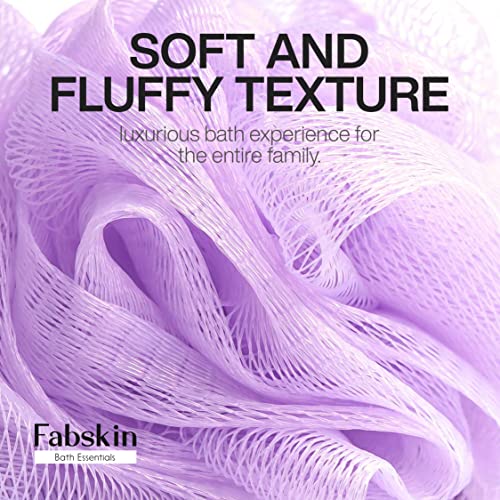 FABSKIN Loofah for Bathing | Bath Shower Sponge Scrubber Exfoliator for Women and Men | Body Wash Scrub | Bath Scrubber for Body (PURPLE) - Image 5