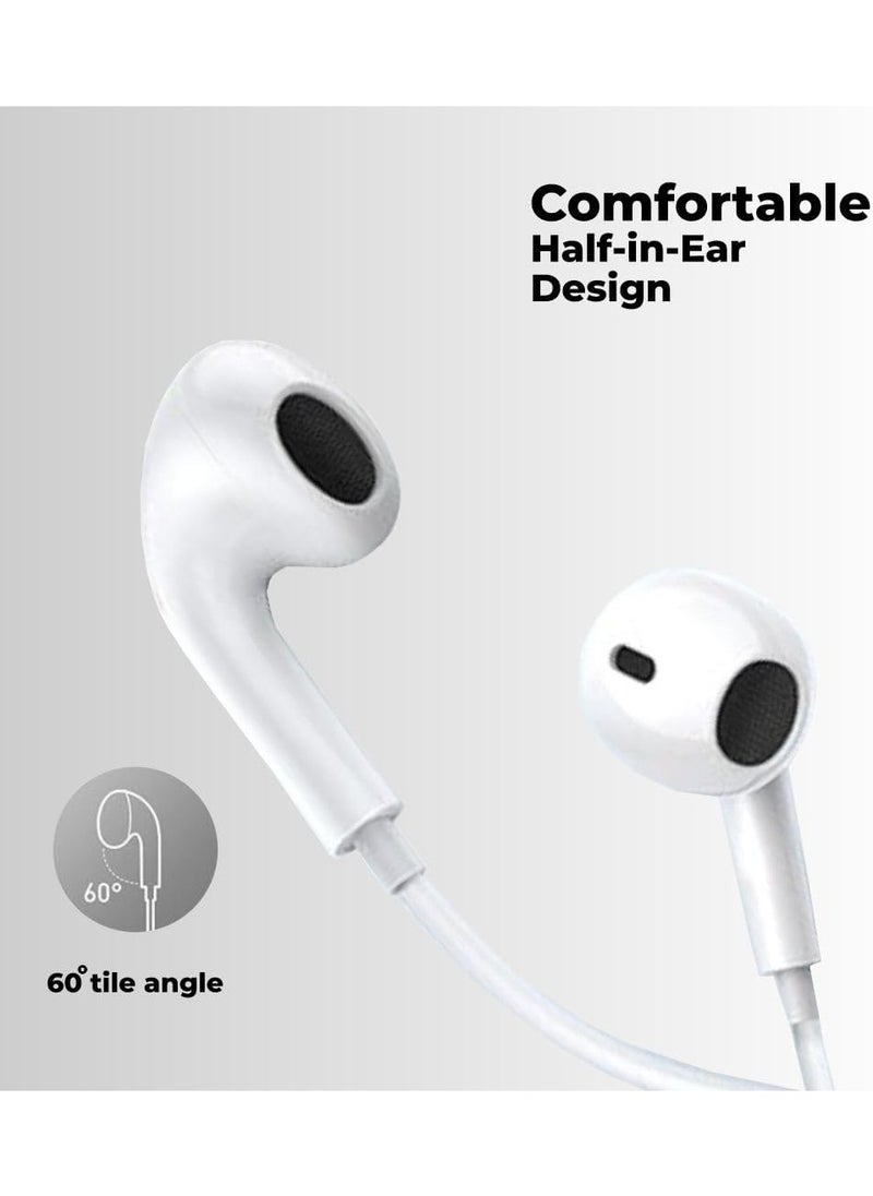 LIMITLESS Earphones with TYPE - C Connector Built-in Microphone & Volume Control, In-Ear Type C Headset Headphones High Bass Stereo Wired Earphones 3.5mm (Type-C Earphones)  - Image 3