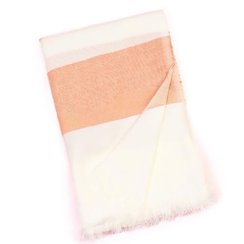 HABER 100% Bamboo Bath Towel (150 x 75 cm) – Ultra-Absorbent, 3X Softer Than Cotton, Quick Dry & Lightweight Large Eco-Friendly Towel for Bath, Gym & Travel – Tangerine Pack of 1 - Image 1