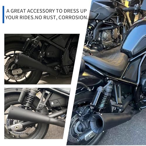 Midimttop Motorcycle Stainless Steel Full Complete System Exhaust Muffler Pipe Header & Mid Pipe & Tail Muffler Compatible with Ho-n&da Rebel CMX 1100 CMX1100 2021 2022 2023 2024 (With Silencer) - Image 5