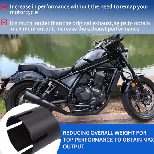 Midimttop Motorcycle Stainless Steel Full Complete System Exhaust Muffler Pipe Header & Mid Pipe & Tail Muffler Compatible with Ho-n&da Rebel CMX 1100 CMX1100 2021 2022 2023 2024 (With Silencer) - Image 3