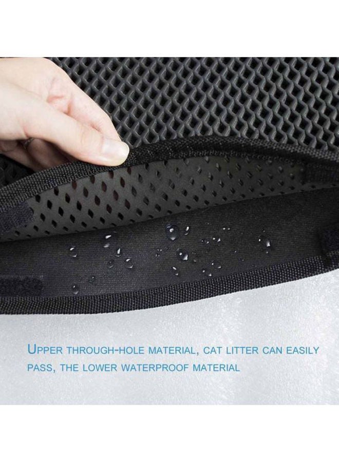 NIBEMINENT Non-Slip Waterproof Litter Mat Black - Image 4