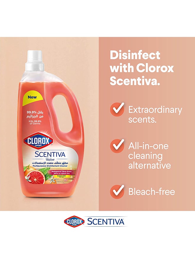 Clorox Scentiva Multipurpose Disinfectant Floor Cleaner Madagascar Citrus Grove 1.5L - Image 5